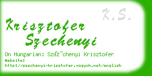 krisztofer szechenyi business card